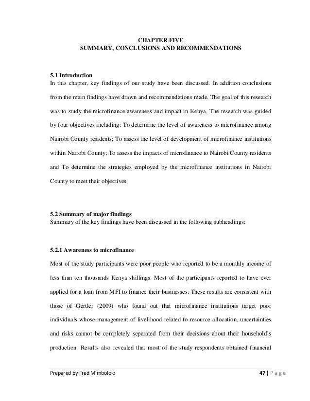 thesis on microfinance in kenya